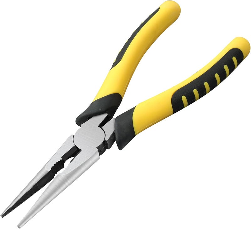 Serqd Premium 8-Inch Needle Nose Pliers, Heavy-Duty Steel Long Nose Cutting Pliers with Wire Cutter, Paper Clamp Precision, Anti-Slip Comfort Grip for Home, Fishing, Jewelry and Crafts - Image 1